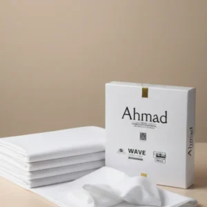 Ahmad Wave Men's Pure White Cotton - 16 Meter