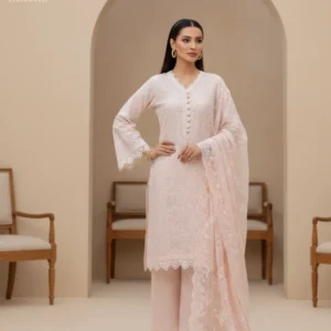 AALAYA Women's Embroidered Lawn - 3 Piece