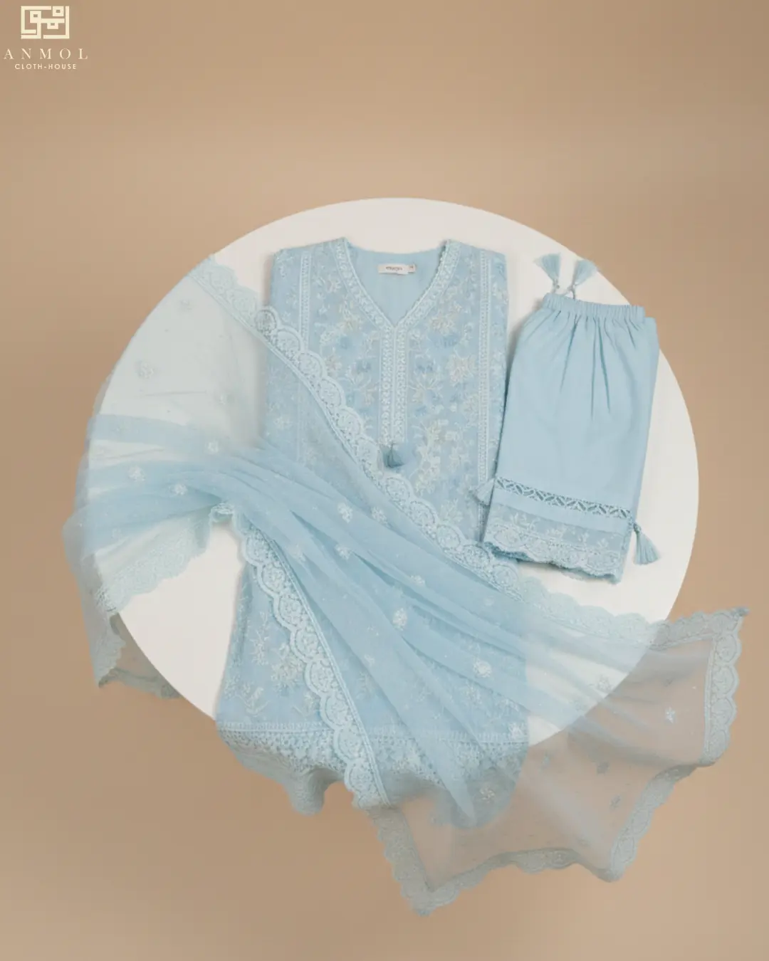 Women's Embroidered Lawn By AALAYA - 3 Piece - Image 3