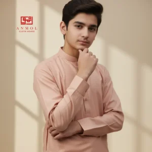 Pasha Silver Storm Latha – Pale Peach Gents Wear