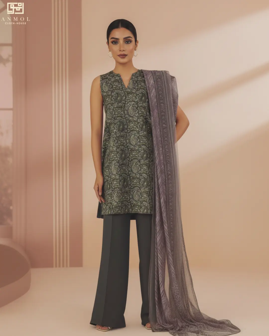 SAPPHIRE Elegant Printed Lawn - 3 Piece