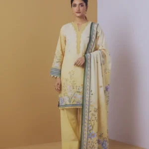 ZELLBURY Signature Floral Printed Lawn - 3 Piece