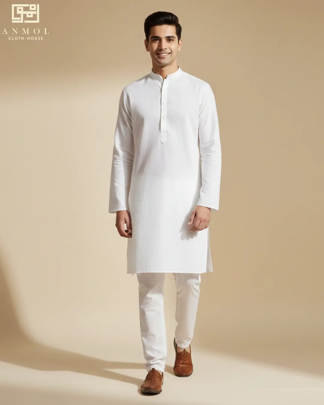 INDIGO Men's Premium White Cotton - 18 MTR - Image 3
