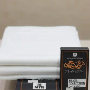 Zain Jee Men's Pure White Cotton - Silver Collection