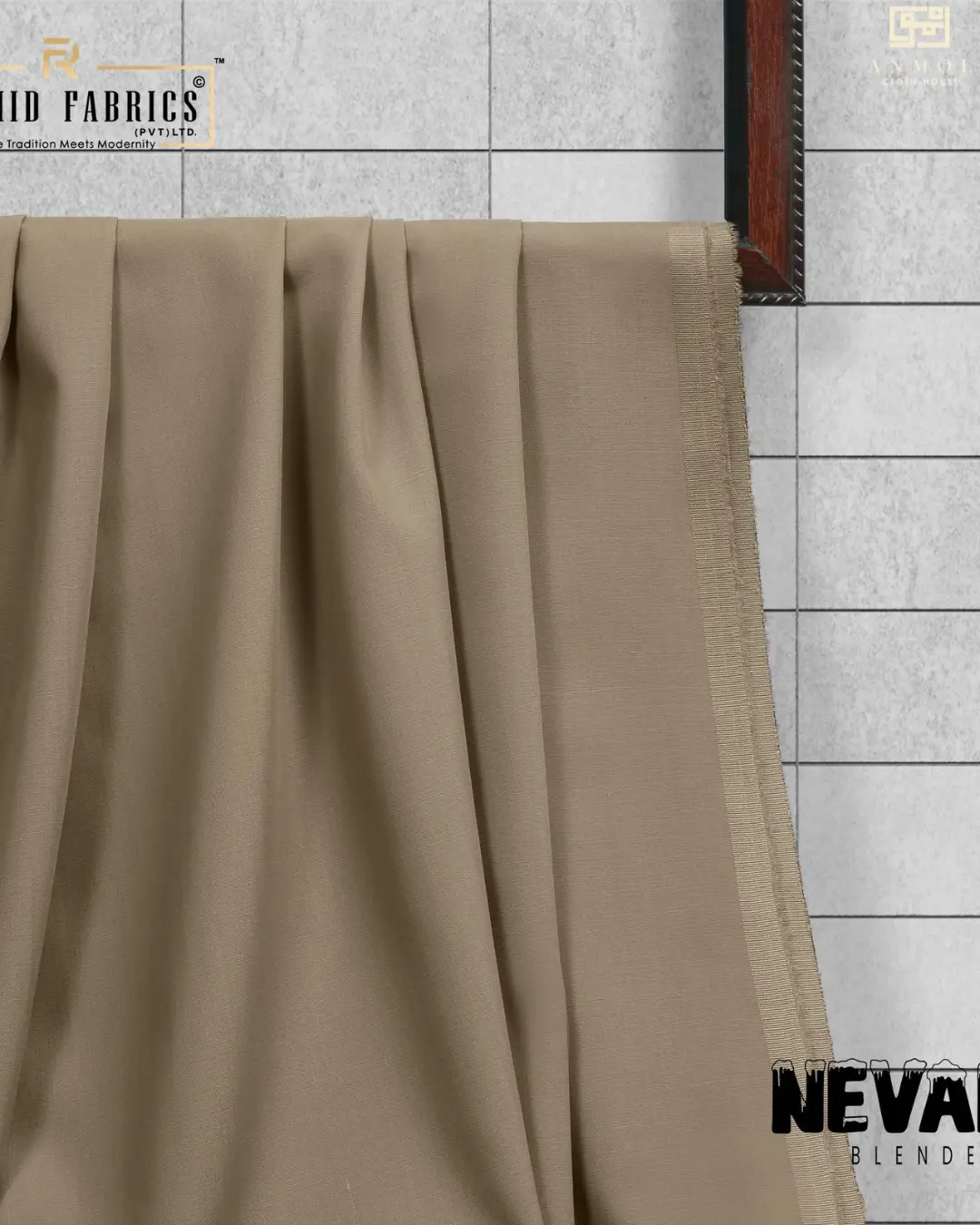 Light Brown men's unstitched fabric