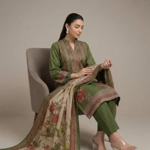 3 Piece Premium Digital Printed Lawn Suit By Khaadi