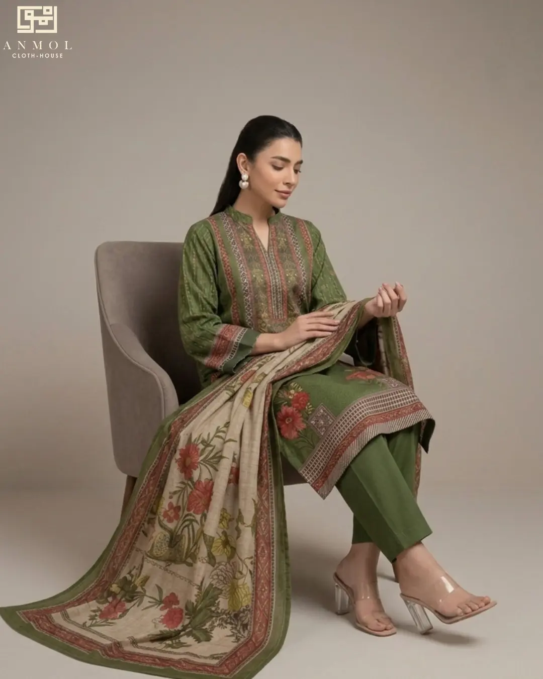 3 Piece Premium Digital Printed Lawn Suit By Khaadi