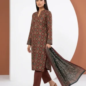 3 Piece Elegant Digital Printed Lawn Suit By Khaadi