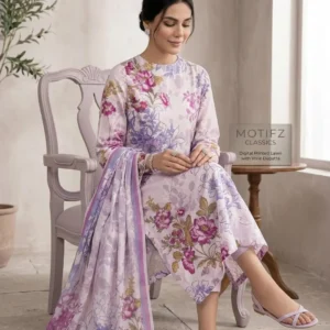 Premium Digital Printed 3 Piece Lawn Suit By MOTIFZ