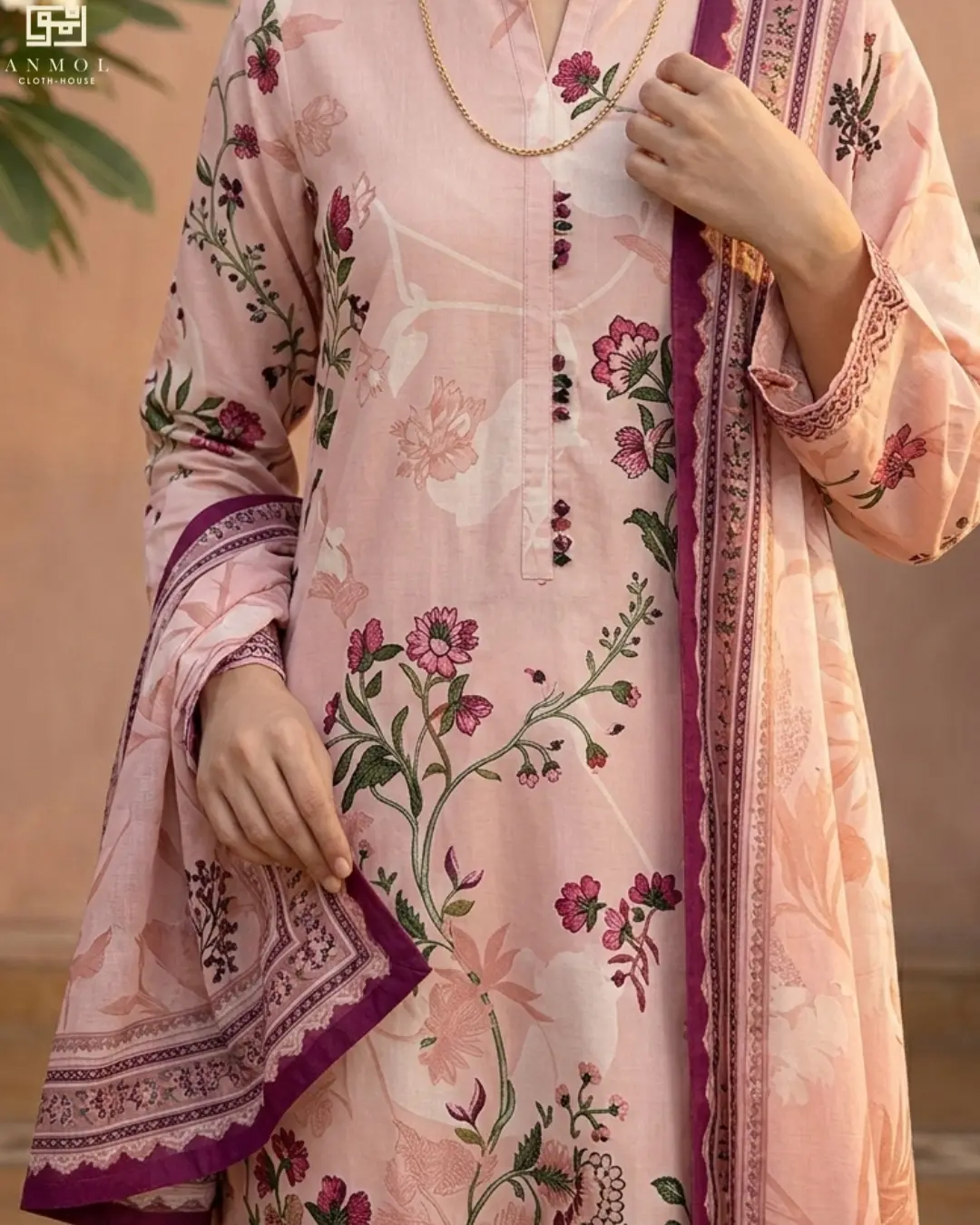 Classic Digital Printed Lawn By MOTIFZ - 3 Pc - Image 3