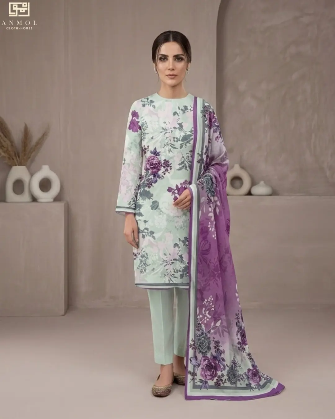 MOTIFZ Stylish Digital Printed Lawn Suit - 3 Piece - Image 2