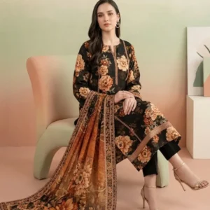 Premium Printed 3 Pc Lawn By PASHA - Black Berry Collection