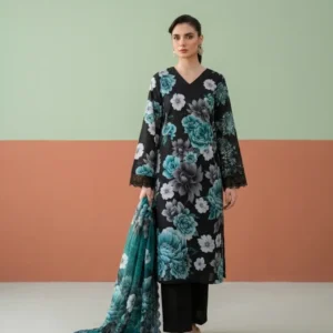Best Digital Printed 3 Pc Lawn By PASHA - Black Berry Collection
