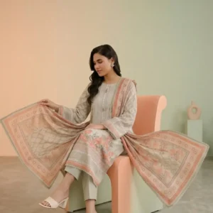 ZELLBURY Unstitched Premium Digital Printed Lawn - 3 Piece Suit