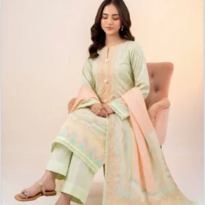 ZELLBURY Unstitched Elegant Digital Printed Lawn - 3 Piece Suit