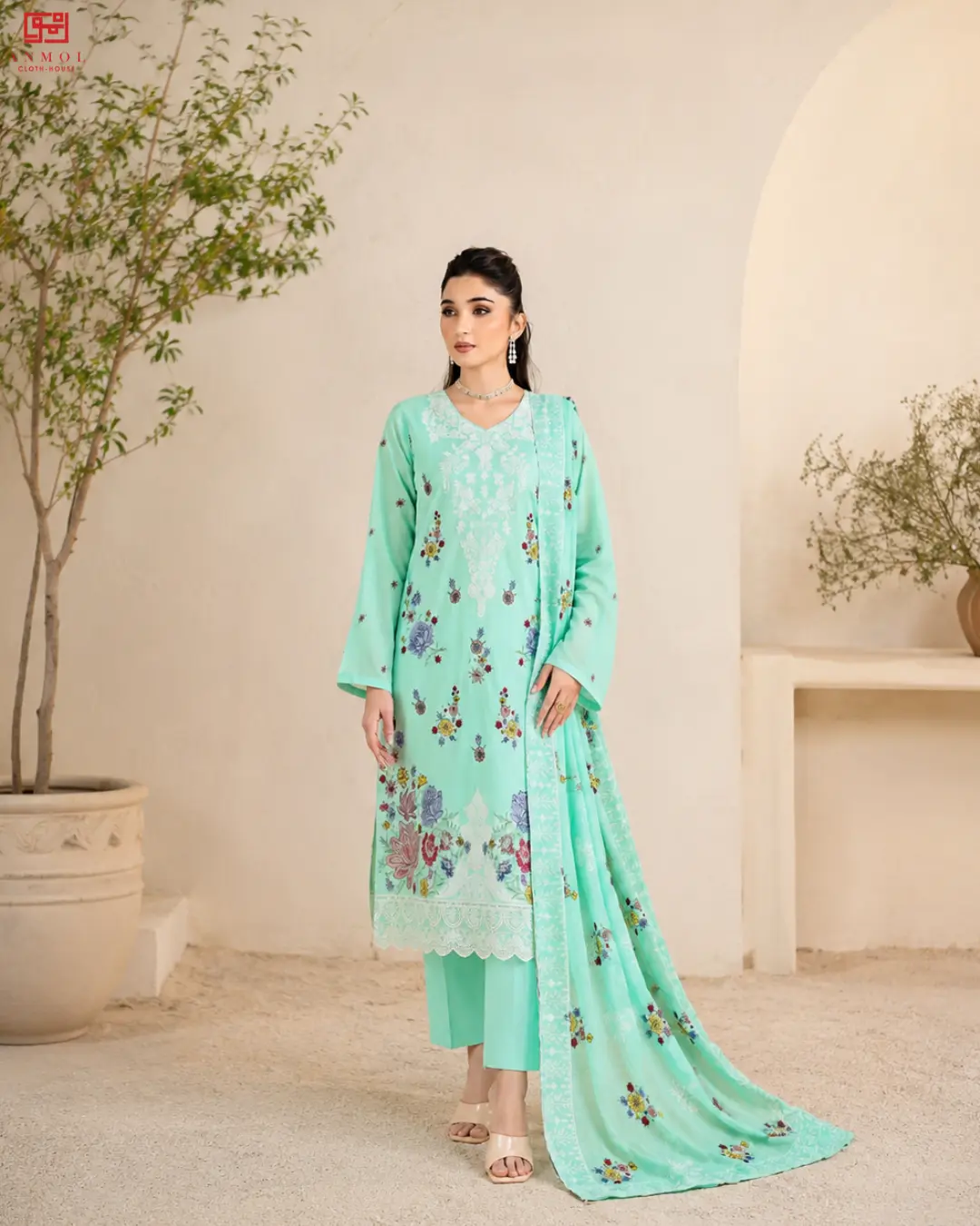 MAHAY Amaya Vol-02 – Elegant Embroidered Lawn 3 Piece Suit