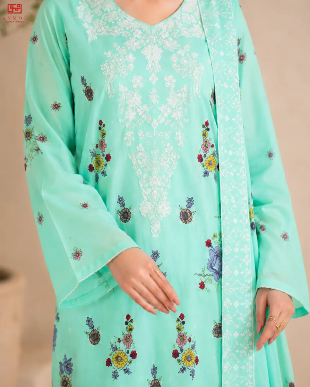 MAHAY Amaya Vol-02 – Elegant Embroidered Lawn 3 Piece Suit - Image 2