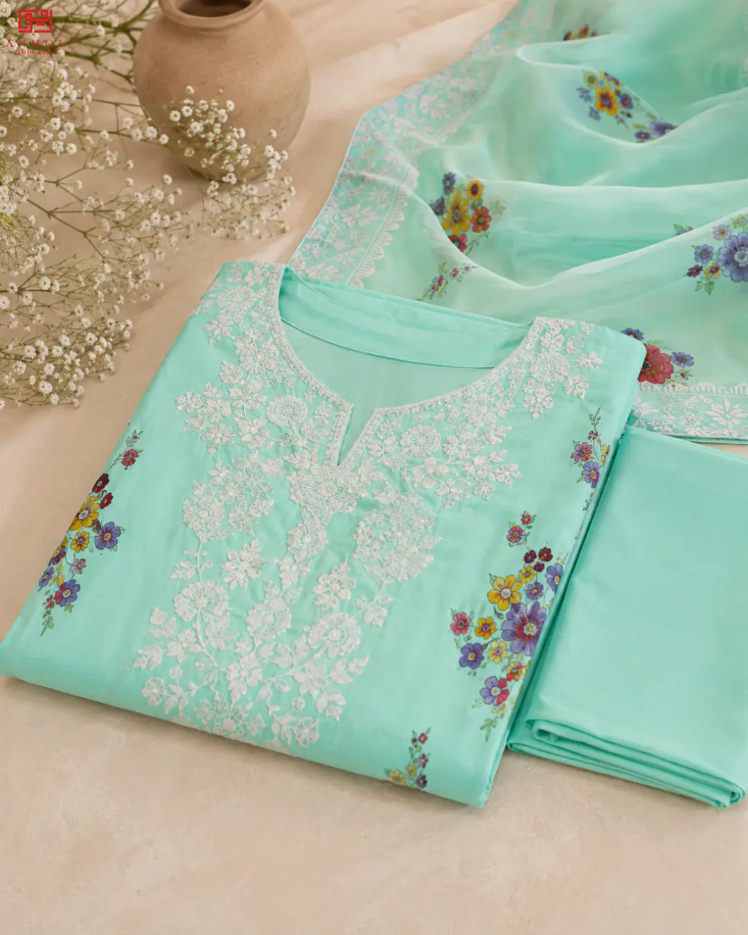 MAHAY Amaya Vol-02 – Elegant Embroidered Lawn 3 Piece Suit - Image 3