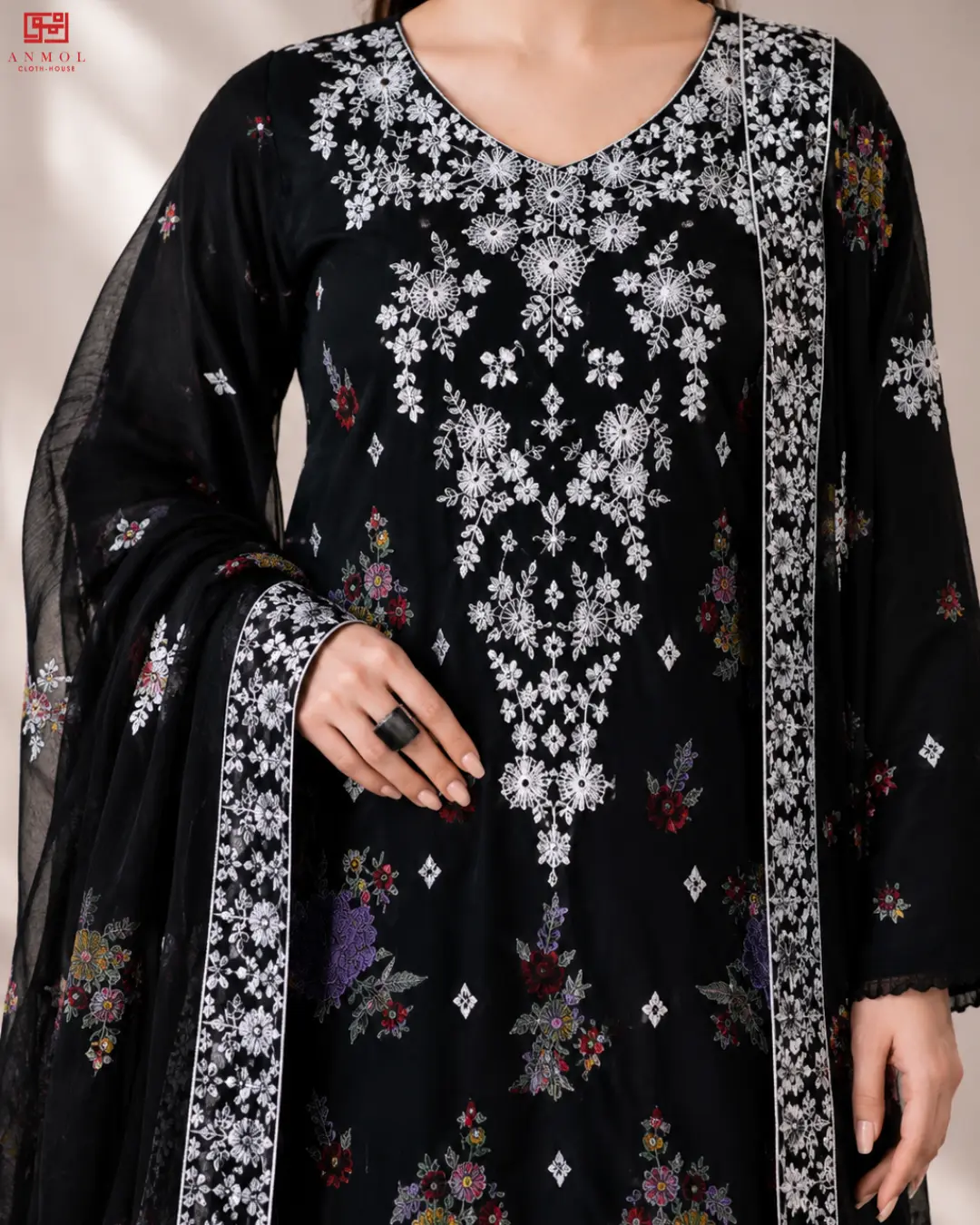 Elegant Embroidered Lawn 3 Pc Suit By MAHAY - Amaya Vol-02 - Image 2