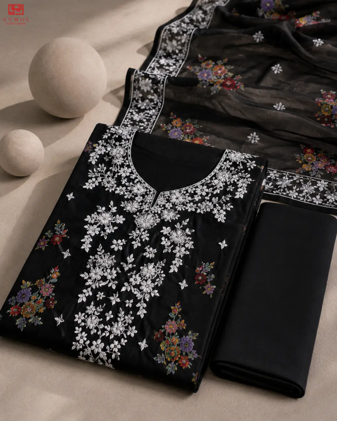 Elegant Embroidered Lawn 3 Pc Suit By MAHAY - Amaya Vol-02 - Image 3