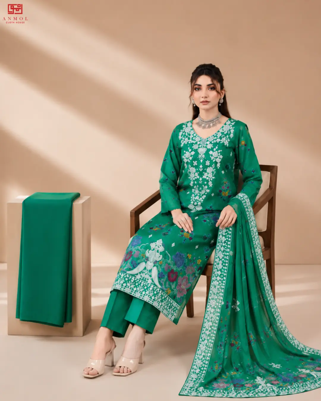 Top-Notch Embroidered Lawn 3 Pc Suit By MAHAY - Amaya Vol-02