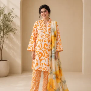Premium Digital Printed Airjet Lawn 3 Piece Suit By Mahay