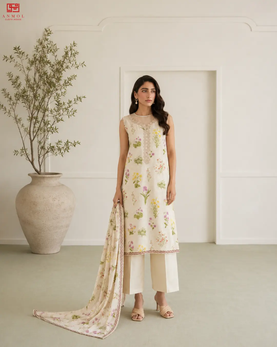 ZELLBURY – Premium 100% Pure 3 Piece Elegant Lawn Suit