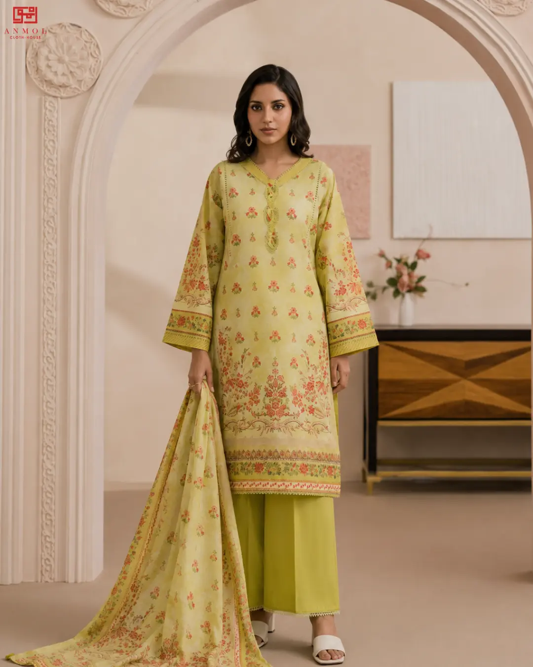 ZELLBURY – Premium 100% Pure 3 Piece Trending Lawn Suit - Image 2