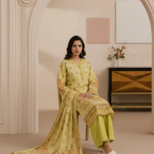 ZELLBURY – Premium 100% Pure 3 Piece Trending Lawn Suit