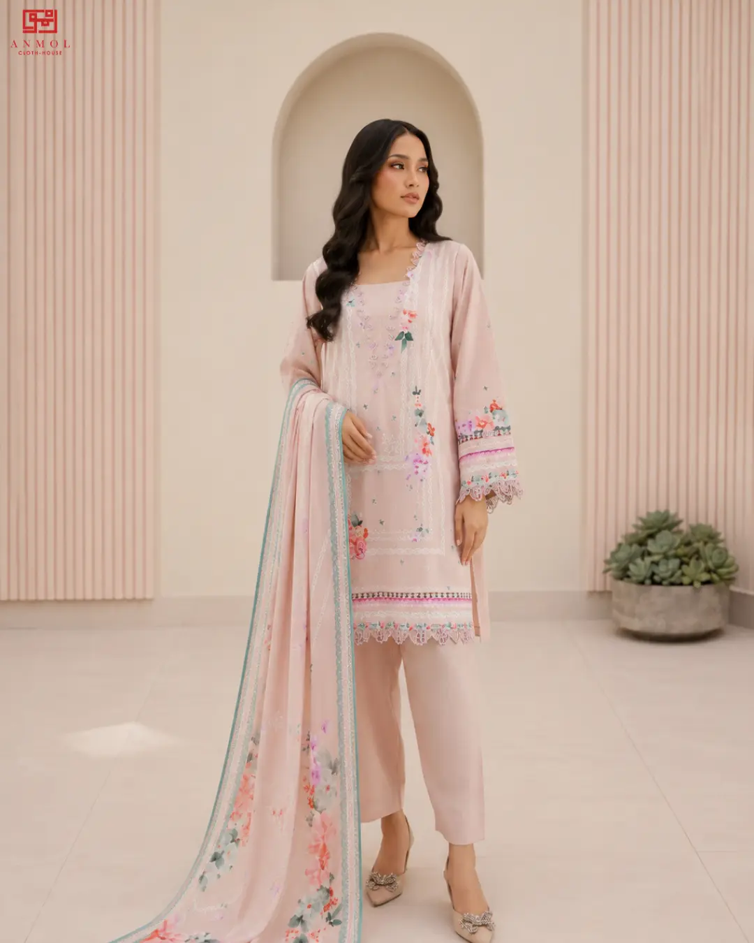 ZELLBURY – Premium Design 100% Pure Lawn 3 Piece Suit