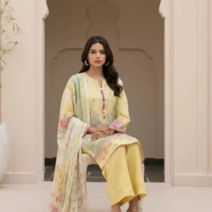 ZELLBURY – Trending Design 100% Pure Lawn 3 Piece Suit