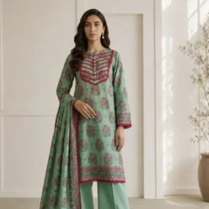 ZELLBURY – Top-Trending Design 100% Pure Lawn 3 Piece Suit